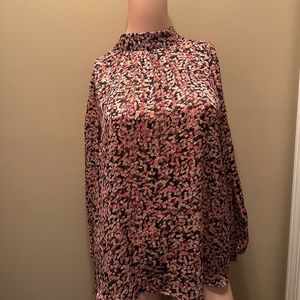 H&M floral silk shirt